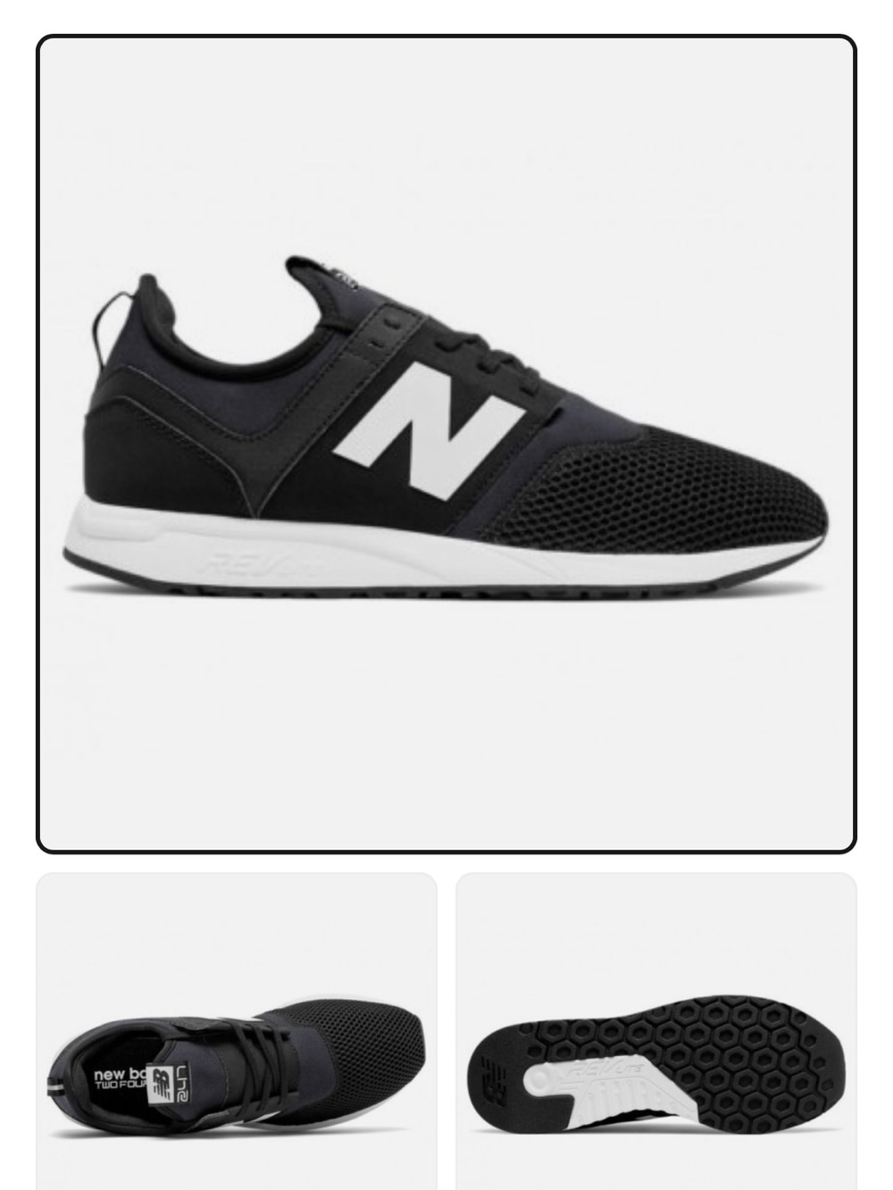 Men’s new balance 247 black and white sneaker size 10.5. Worn 1 time